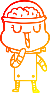 Bir insan tarafından çizilmiş mutlu bir çizgi robot çizimi