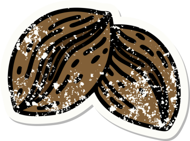 Bir insan tarafından çizilmiş geleneksel kahve çekirdekleri stiliyle dövmesi var.