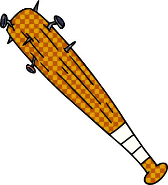 Bir insan tarafından çizilmiş çivili bir sopa karalaması.