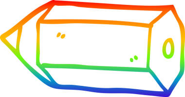 gökkuşağı gradyan çizgi çizimi bir insan tarafından çizilmiş renkli kalem