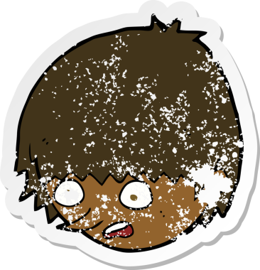 Bir insan tarafından çizilmiş gerilmiş bir karikatürün gerilmiş yüzü.