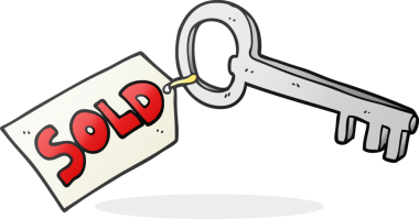 Bir insan tarafından çizilmiş yeni ev anahtarı.