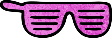 Bir insan tarafından çizilmiş havalı güneş gözlüğü.