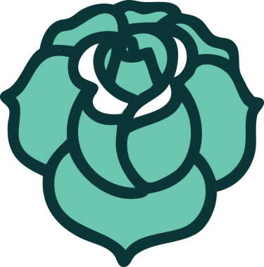 Bir insan tarafından çizilmiş bir çiçeğin ikonik dövme şekli