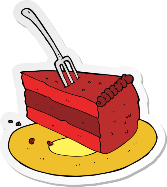 Bir insan tarafından çizilmiş bir karikatür pastasının etiketi.