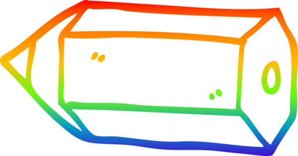 gökkuşağı gradyan çizgi çizimi bir insan tarafından çizilmiş renkli kalem