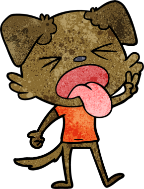 Bir insan tarafından çizilmiş iğrenç bir çizgi film.