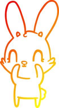 Bir insan tarafından çizilmiş sevimli bir tavşan çizimi.