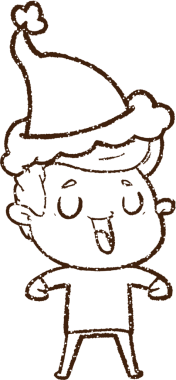 Bir insan tarafından çizilmiş Noel Adamı Kömürü