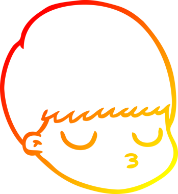 Bir insan tarafından çizilen çizgi film karakterinin sıcak çizgi çizimi