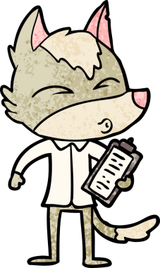 Bir insan tarafından çizilmiş bir ofis kurdu ıslığı.