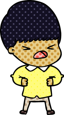 Çizgi film bir insan tarafından çizilmiş stresli adam