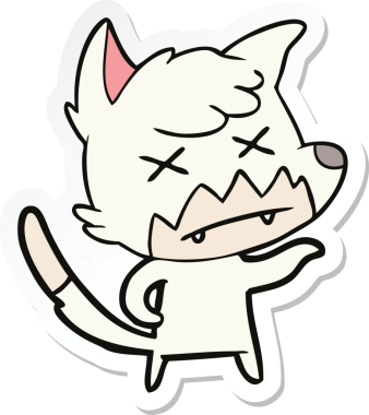 Bir insan tarafından çizilmiş ölü tilki etiketi.