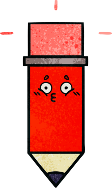 Bir insan tarafından çizilmiş bir kalemin retro grunge doku karikatürü