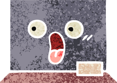 Bir insan tarafından çizilmiş bir yazı tahtasının retro çizim tarzı karikatürü