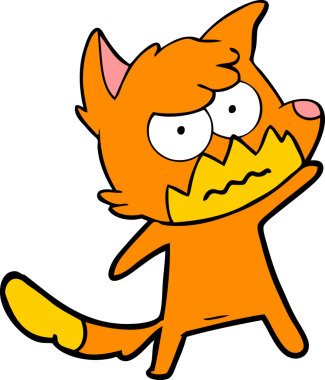 Bir insan tarafından çizilmiş bir tilki.