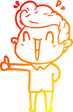 Bir insan tarafından çizilmiş, heyecanlı bir çizgi film çizimi.