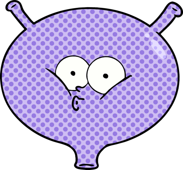 bir insan tarafından çizilmiş karikatür mesanesi