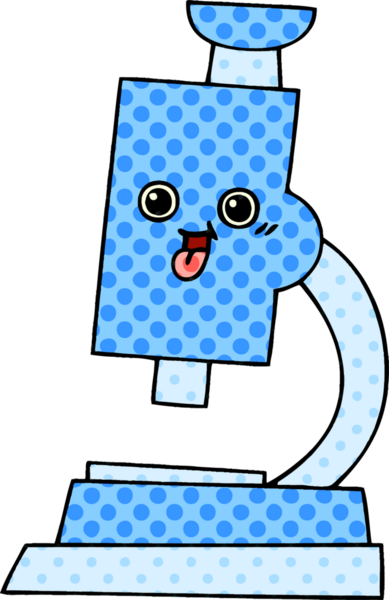 bir insan tarafından çizilmiş mikroskop tarzı çizgi roman