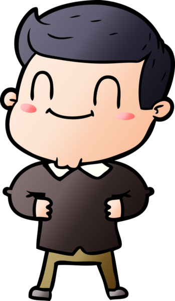 Bir insan tarafından çizilmiş çizgi film dostu bir adam.