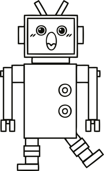 Bir insan tarafından çizilmiş robot çizimi