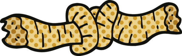 Bir insan tarafından çizilmiş çizgi roman tarzı bir ip.