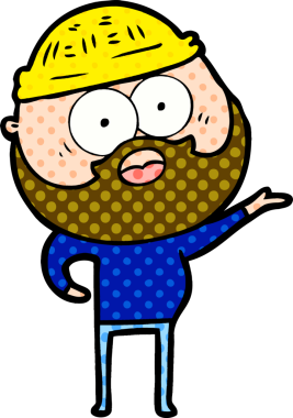 Çizgi film bir insan tarafından çizilmiş sakallı adamı şaşırttı