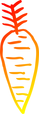 Bir insan tarafından çizilmiş karikatür kökü bitkisinin sıcak çizgi çizimi