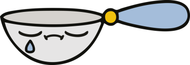 Bir insan tarafından çizilmiş bir kaşık karikatürü.