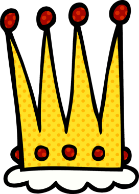 Bir insan tarafından çizilmiş karalama tacı.