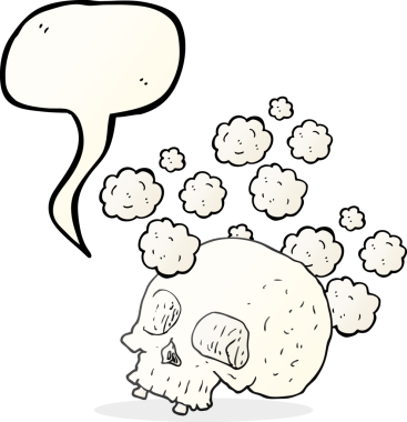 Bir insan tarafından çizilmiş serbest konuşma balonu karikatürü.