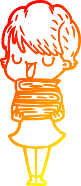 Bir insan tarafından çizilmiş bir karikatür kadın çizimi.