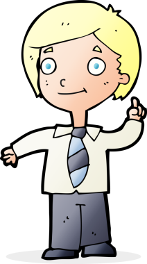 Bir insan tarafından çizilen soruyu cevaplayan karikatür okulu çocuğu.