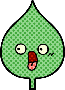 bir insan tarafından çizilmiş dışavurumsal yaprağın çizgi roman tarzı