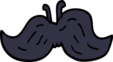 Bir insan tarafından çizilmiş karalama bıyığı.