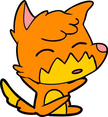 bir insan tarafından çizilmiş tilki çizgi filmi