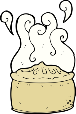 Bir insan tarafından çizilmiş çizgi film pastası.