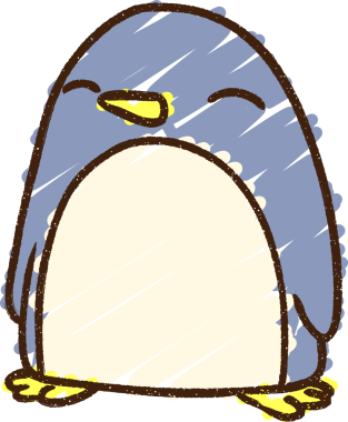 Bir insan tarafından çizilen Penguen Tebeşiri