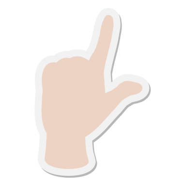 Bir insan tarafından çizilmiş bir el çıkartması.