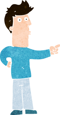 Bir insan tarafından çizilmiş çizgi filmci.