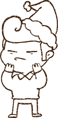 Bir insan tarafından çizilmiş Noel Adamı Kömürü