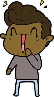 Bir insan tarafından çizilmiş heyecanlı bir çizgi film.