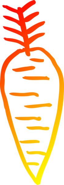 Bir insan tarafından çizilmiş karikatür kökü bitkisinin sıcak çizgi çizimi