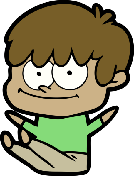 Bir insan tarafından çizilmiş mutlu çizgi film adamı.