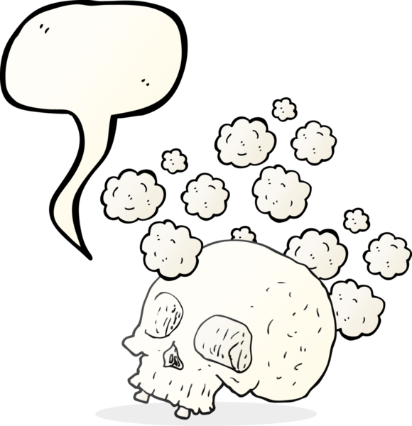 Bir insan tarafından çizilmiş serbest konuşma balonu karikatürü.