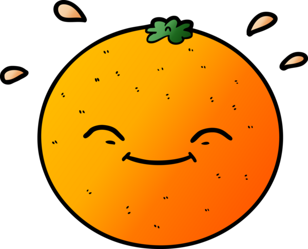 Bir insan tarafından çizilmiş turuncu çizgi film.