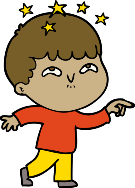 çizgi film bir insan tarafından çizilmiş hayret verici çocuk.