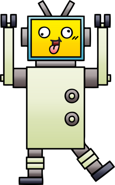 Bir insan tarafından çizilmiş bir robotun gölgelenmiş çizimi