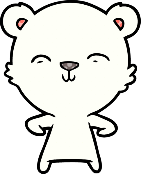 Bir insan tarafından çizilmiş kutup ayısı karikatürü