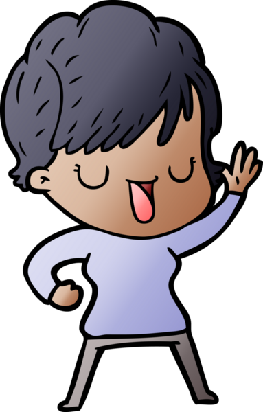 Bir insan tarafından çizilmiş bir karikatür kadın konuşuyor.